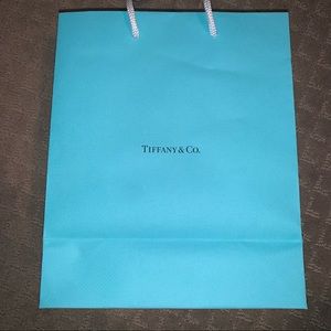 Tiffany & Co Gift Bag in Signature Tiffany Blue and White Card